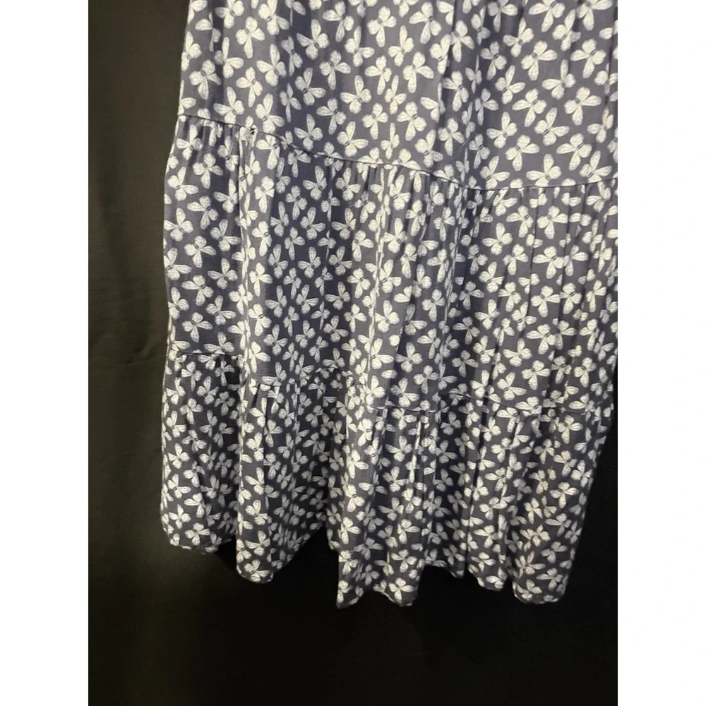 ZARA Girls 11–12 Short Sleeve Floral‎ Dress • Blue Cottagecore Summer Cute